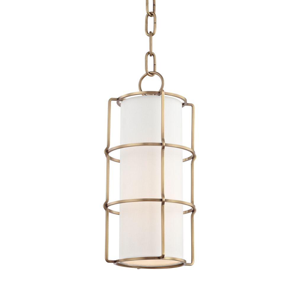 Hudson Valley 1510-AGB Sovereign 1 Light Pendant in Aged Brass