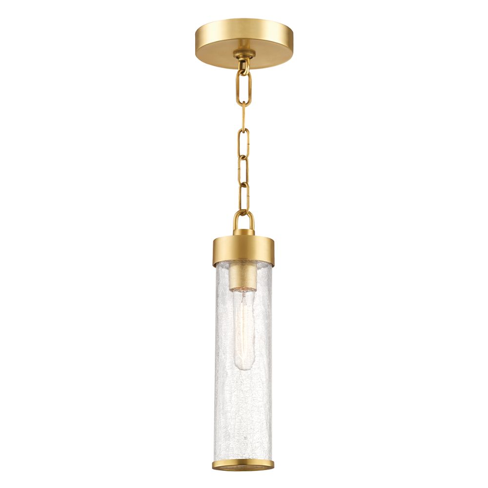 Hudson Valley 1700-AGB Soriano 1 Light Pendant in Aged Brass