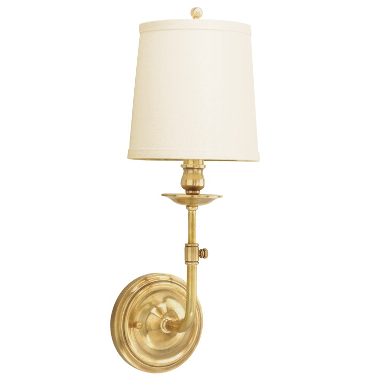 Hudson Valley Lighting 171-AGB Logan 1 Light Wall Sconce in Aged Brass