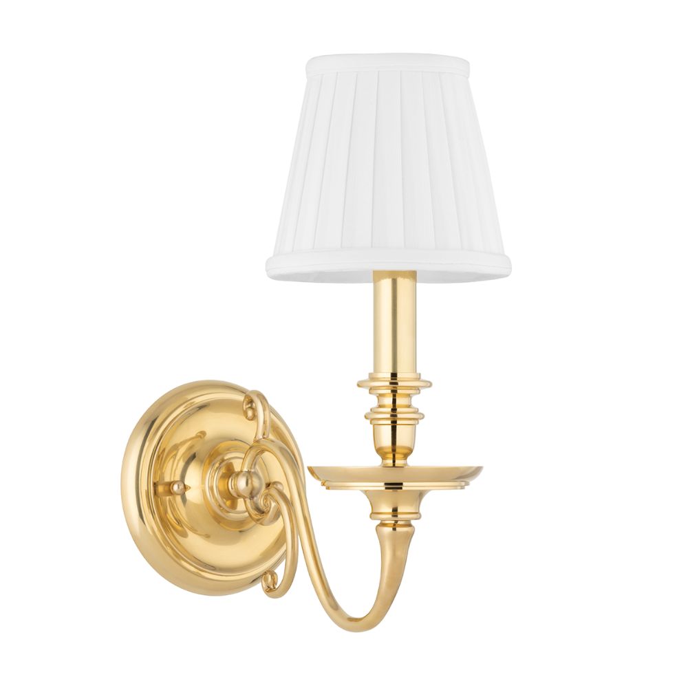 Hudson Valley Lighting 1741-AGB Charleston 1 Light Wall Sconce in Aged Brass