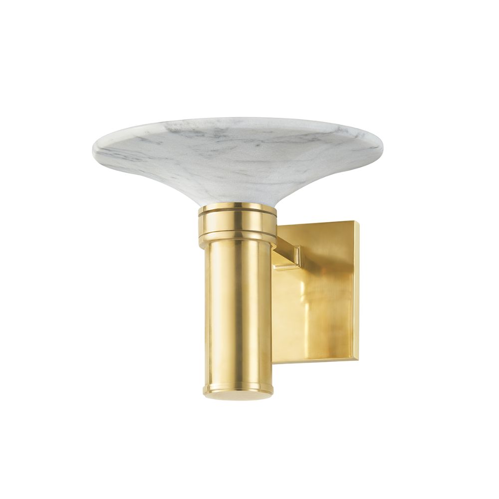 Hudson Valley 1800-AGB 1 Light Wall Sconce in Aged Brass