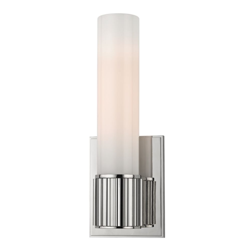 Hudson Valley Lighting 1821-PN Fulton 1 Light Wall Sconce in Polished Nickel