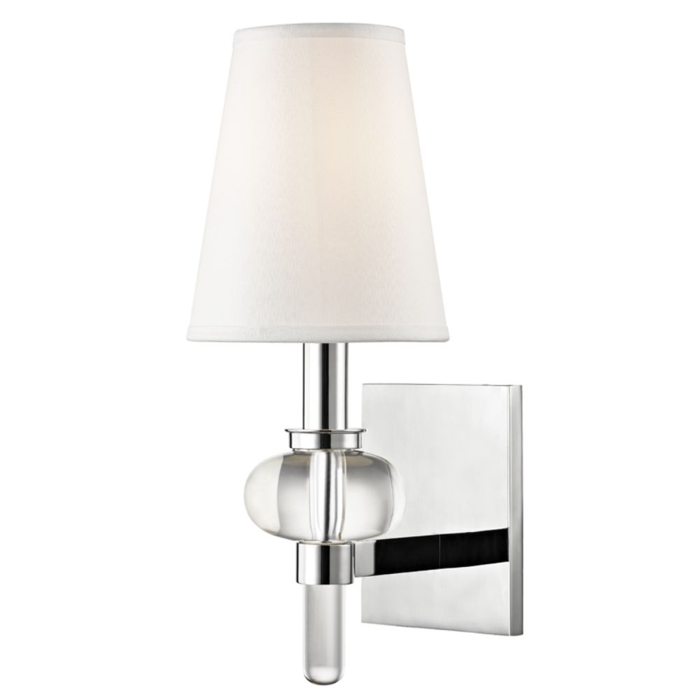 Hudson Valley 1900-PC Luna 1 Light Wall Sconce in Polished Chrome