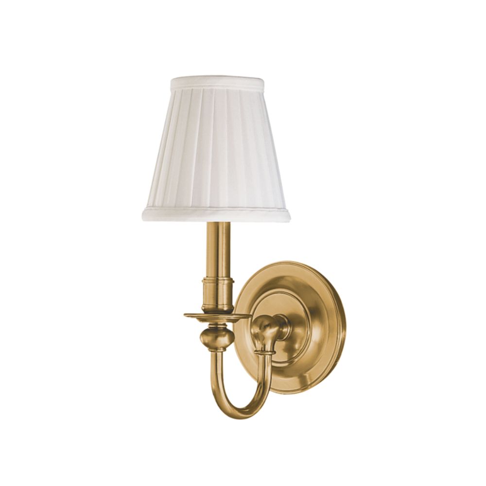 Hudson Valley Lighting 1901-AGB Newport 1 Light Wall Sconce in Aged Brass