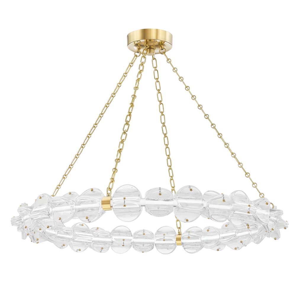 Hudson Valley 1938-AGB Small Led Chandelier in Aged Brass