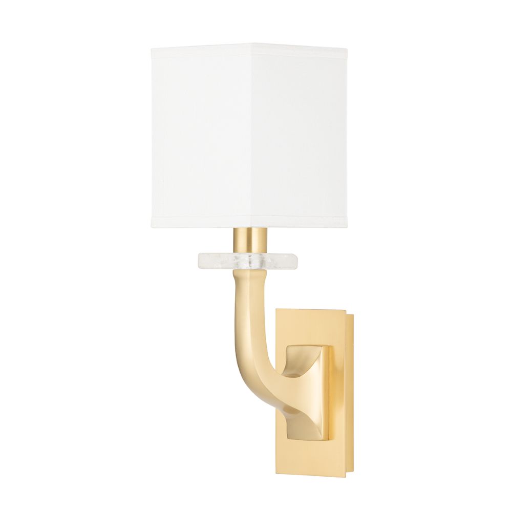 Hudson Valley 1981-AGB Rockwell 1 Light Wall Sconce in Aged Brass