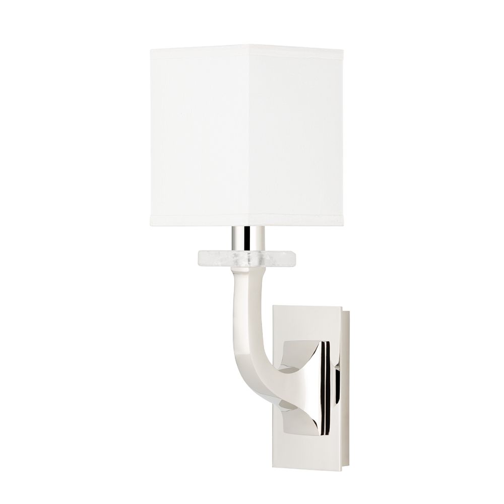 Hudson Valley 1981-PN Rockwell 1 Light Wall Sconce in Polished Nickel