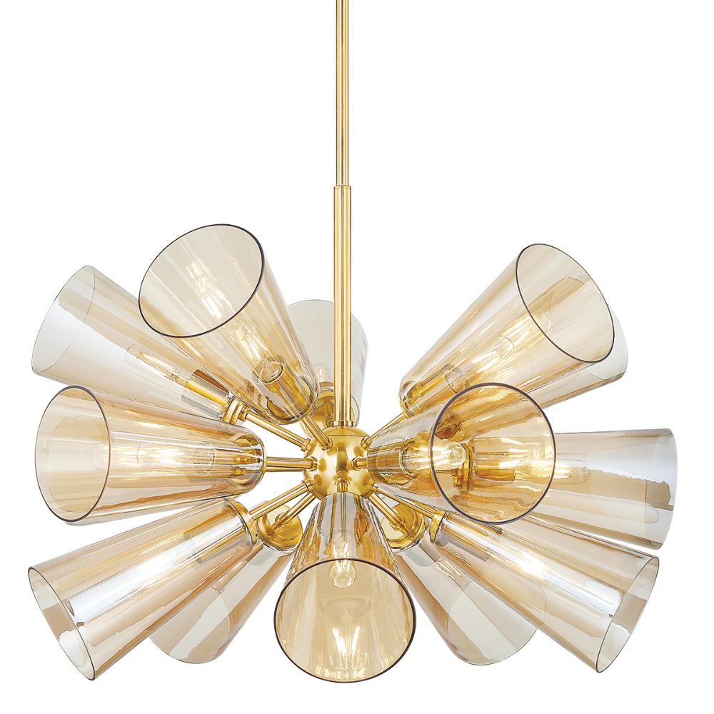 Hudson Valley 2032-AGB Hartwood Chandelier in Aged Brass