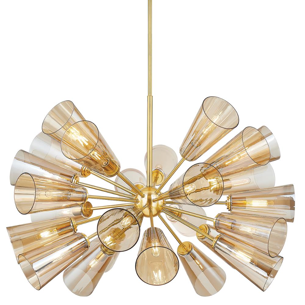 Hudson Valley 2045-AGB Hartwood Chandelier in Aged Brass