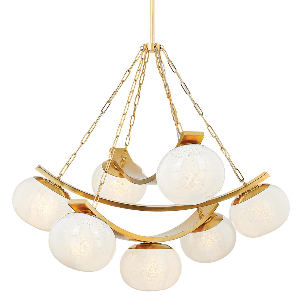 Hudson Valley 2107-AGB Duxbury Chandelier in Aged Brass