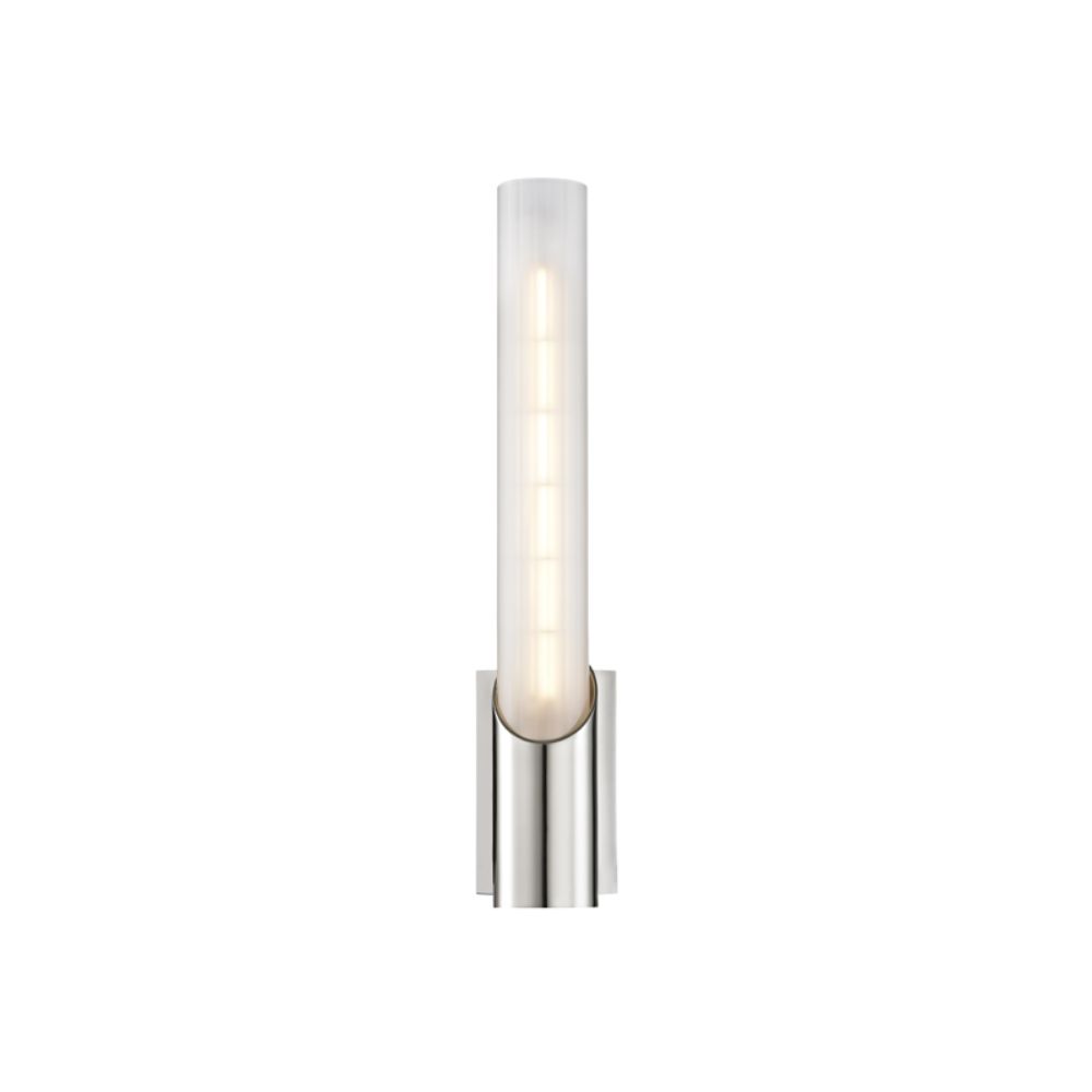 Hudson Valley 2141-PN Pylon 1 Light Led Wall Sconce in Polished Nickel