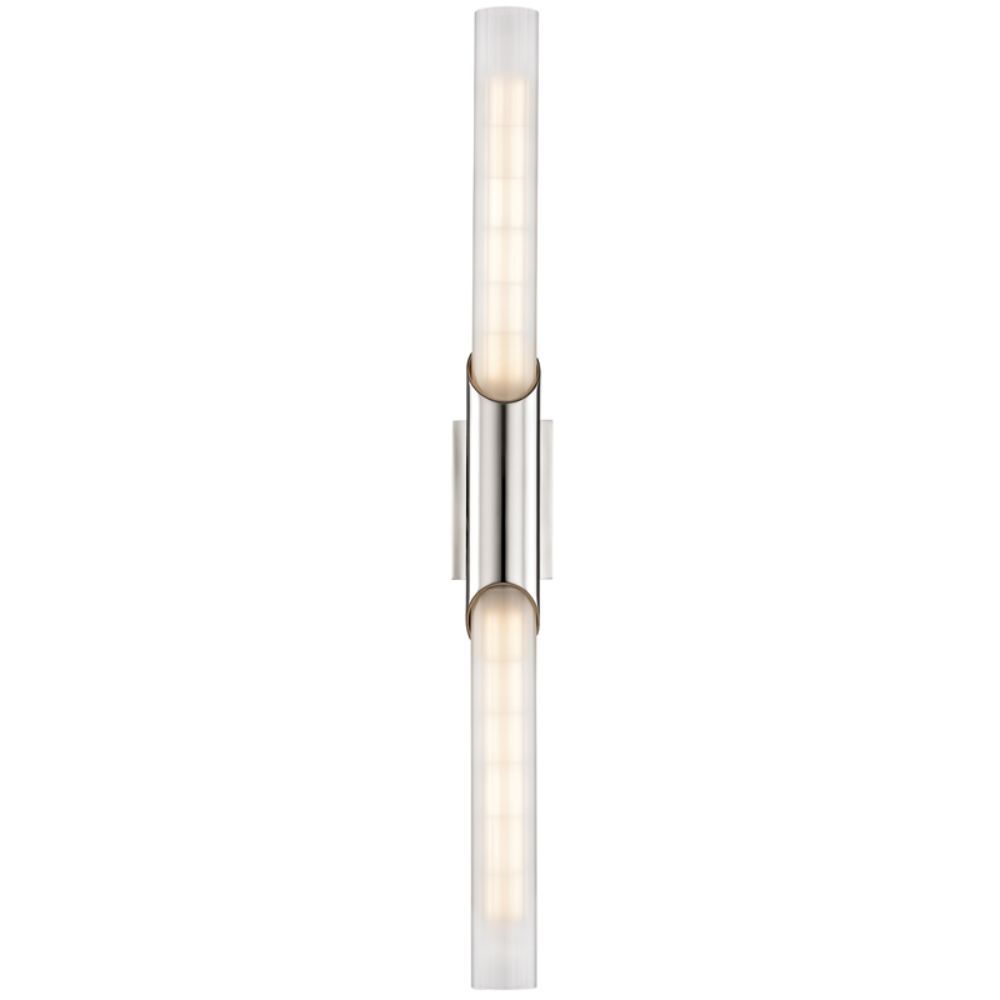 Hudson Valley 2142-PN Pylon 2 Light Led Wall Sconce in Polished Nickel