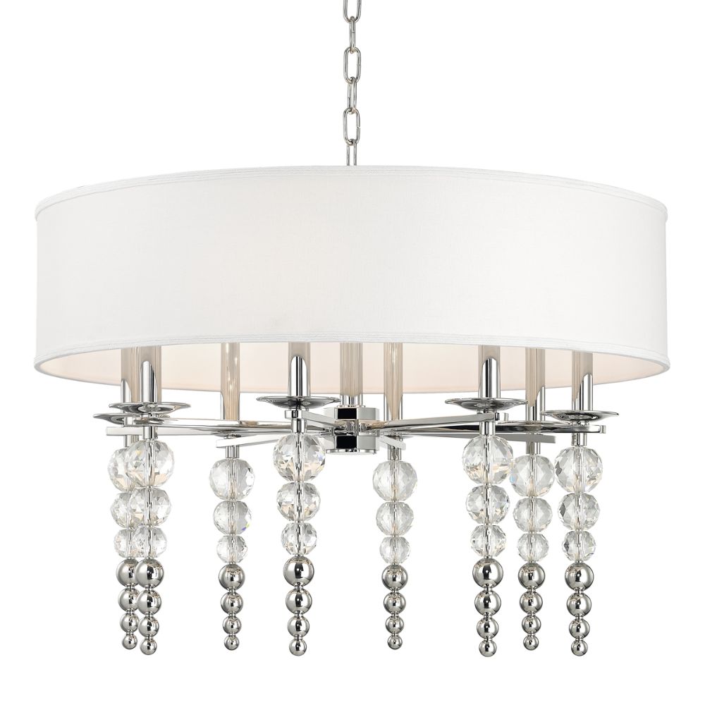 Hudson Valley 2330-PN Persis 8 Light Pendant in Polished Nickel