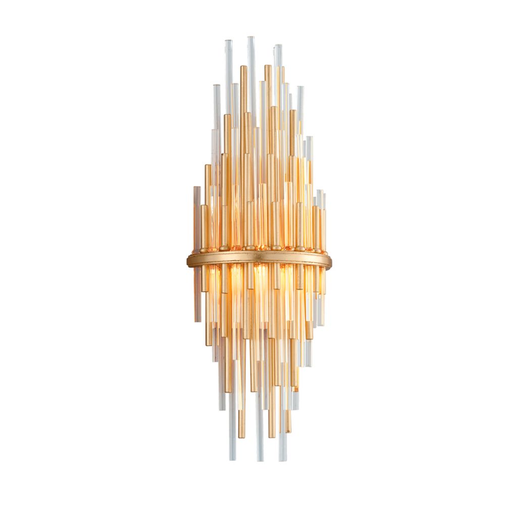 Corbett Lighting 238-12-GL/SS Theory 1 Light Wall Sconce Tall in Brushed Stainless Steel