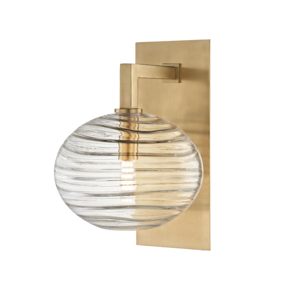 Hudson Valley 2400-AGB Breton 1 Light Led Wall Sconce in Aged Brass