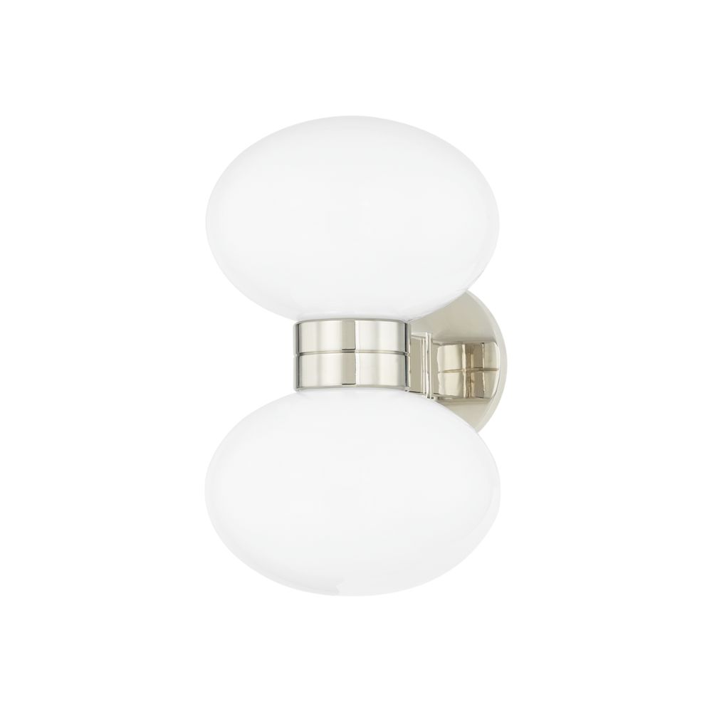 Hudson Valley Lighting 2402-PN Otsego Wall Sconce in Polished Nickel