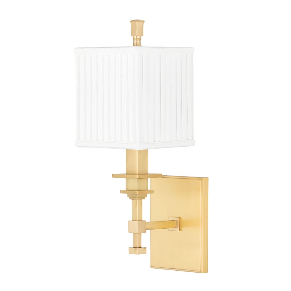 Hudson Valley Lighting 241-AGB Berwick 1 Light Wall Sconce in Aged Brass
