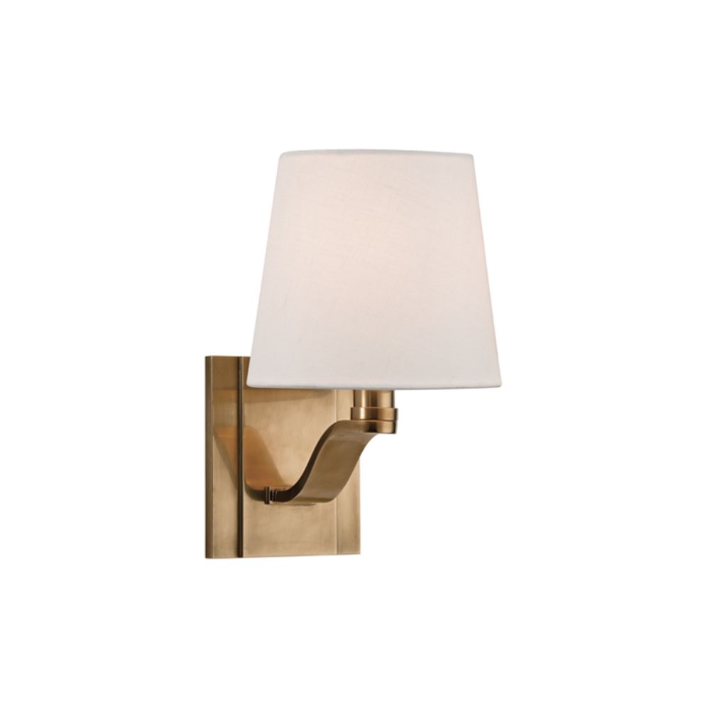 Hudson Valley Lighting 2461-AGB Clayton 1 Light Wall Sconce in Aged Brass
