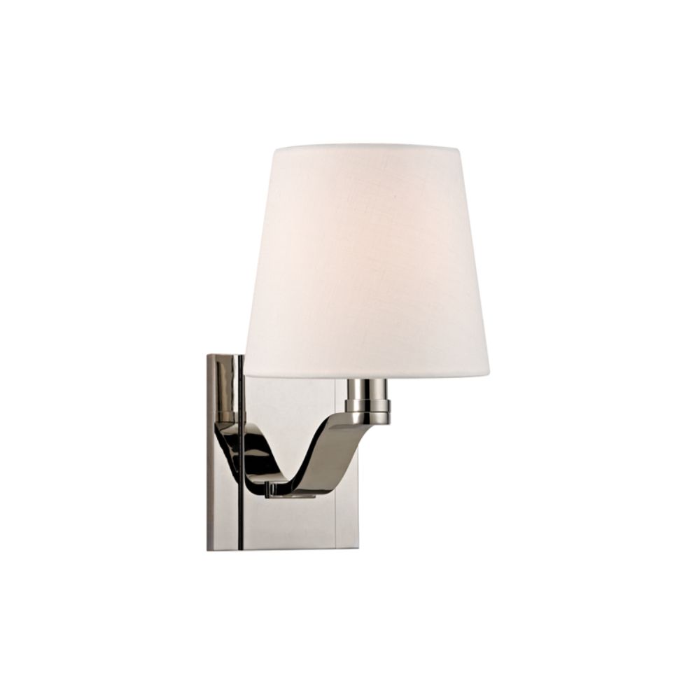 Hudson Valley Lighting 2461-PN Clayton 1 Light Wall Sconce in Polished Nickel