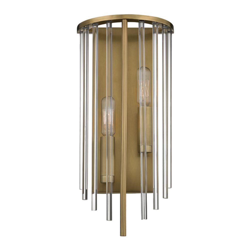 Hudson Valley 2511-AGB LEWIS-WALL SCONCE in Aged Brass