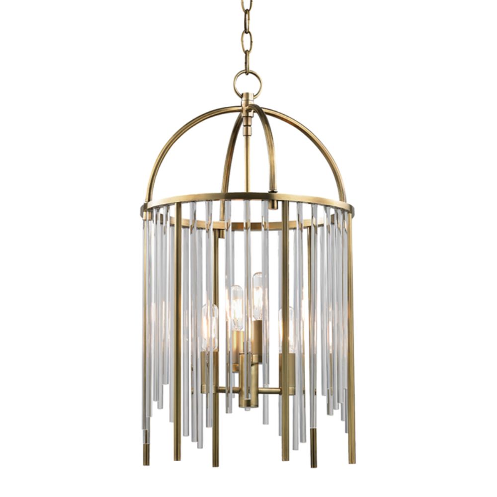 Hudson Valley 2512-AGB LEWIS-PENDANT in Aged Brass