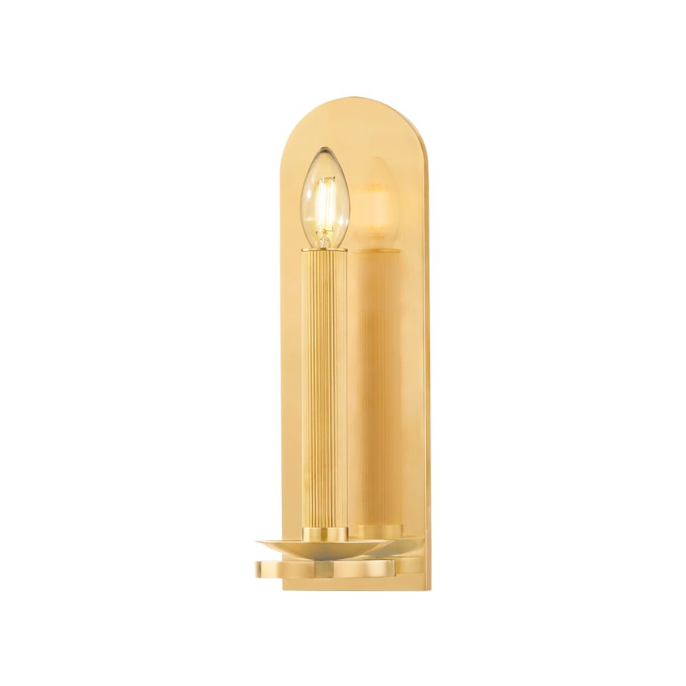 Hudson Valley Lighting 2514-AGB Lindenhurst Wall Sconce in Aged Brass