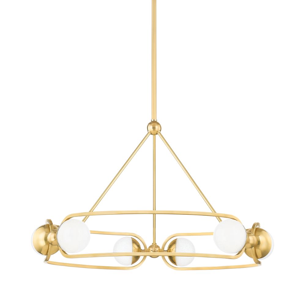 Hudson Valley 2531-AGB 6 Light Chandelier in Aged Brass