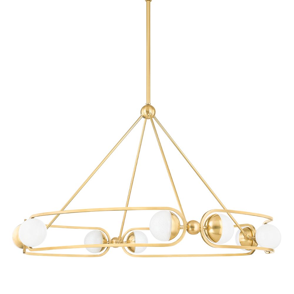 Hudson Valley 2541-AGB 8 Light Chandelier in Aged Brass