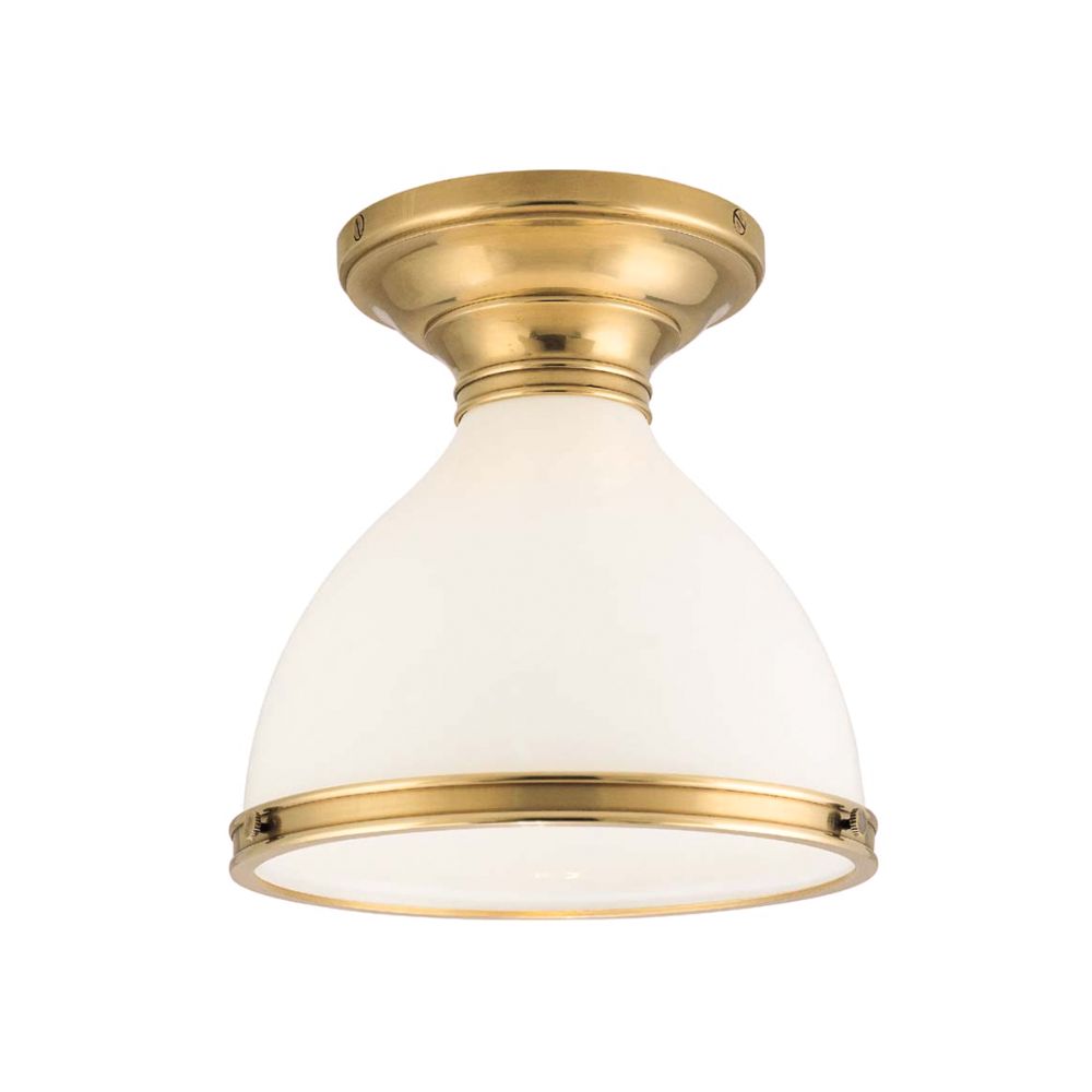 Hudson Valley Lighting 2612-AGB Randolph 1 Light Semi Flush in Aged Brass