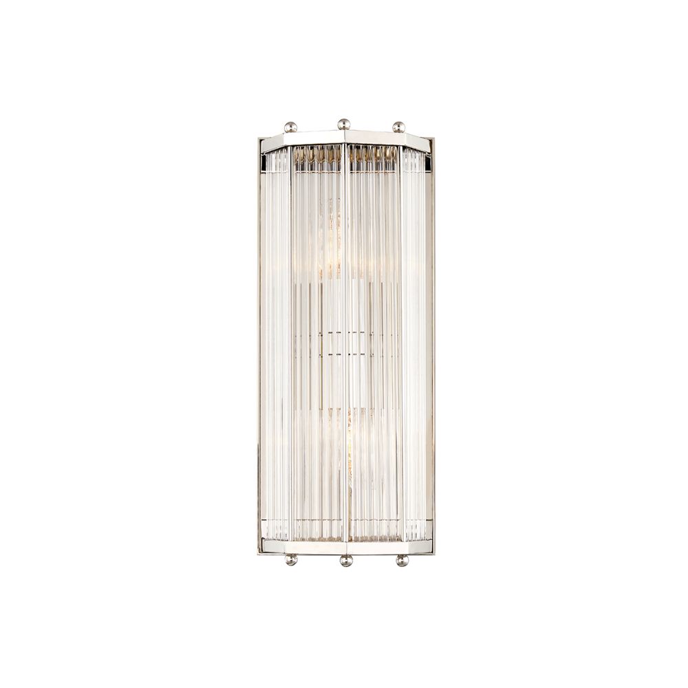 Hudson Valley 2616-PN Wembley 2 Light Wall Sconce in Polished Nickel