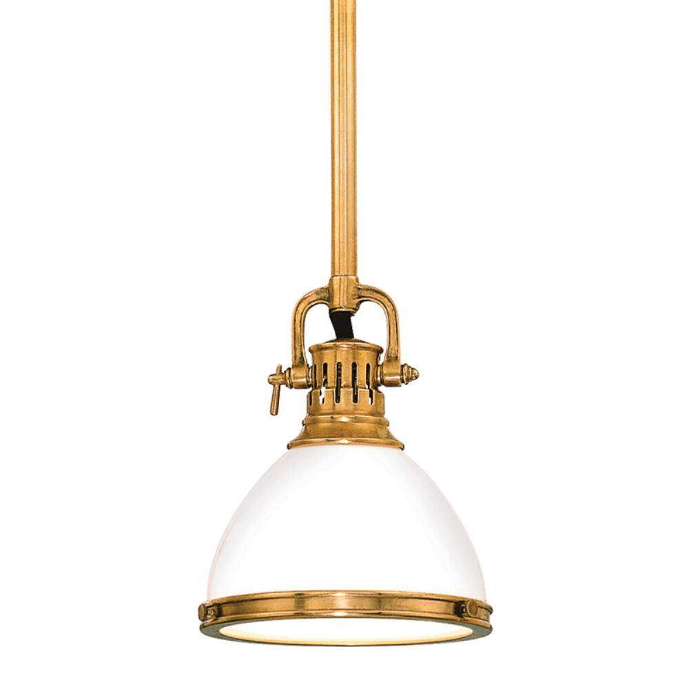 Hudson Valley Lighting 2621-AGB Randolph 1 Light Pendant in Aged Brass