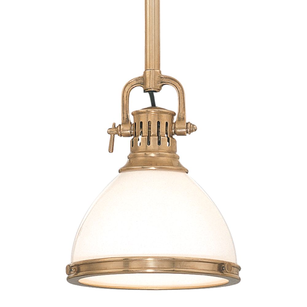 Hudson Valley Lighting 2622-AGB Randolph 1 Light Pendant in Aged Brass