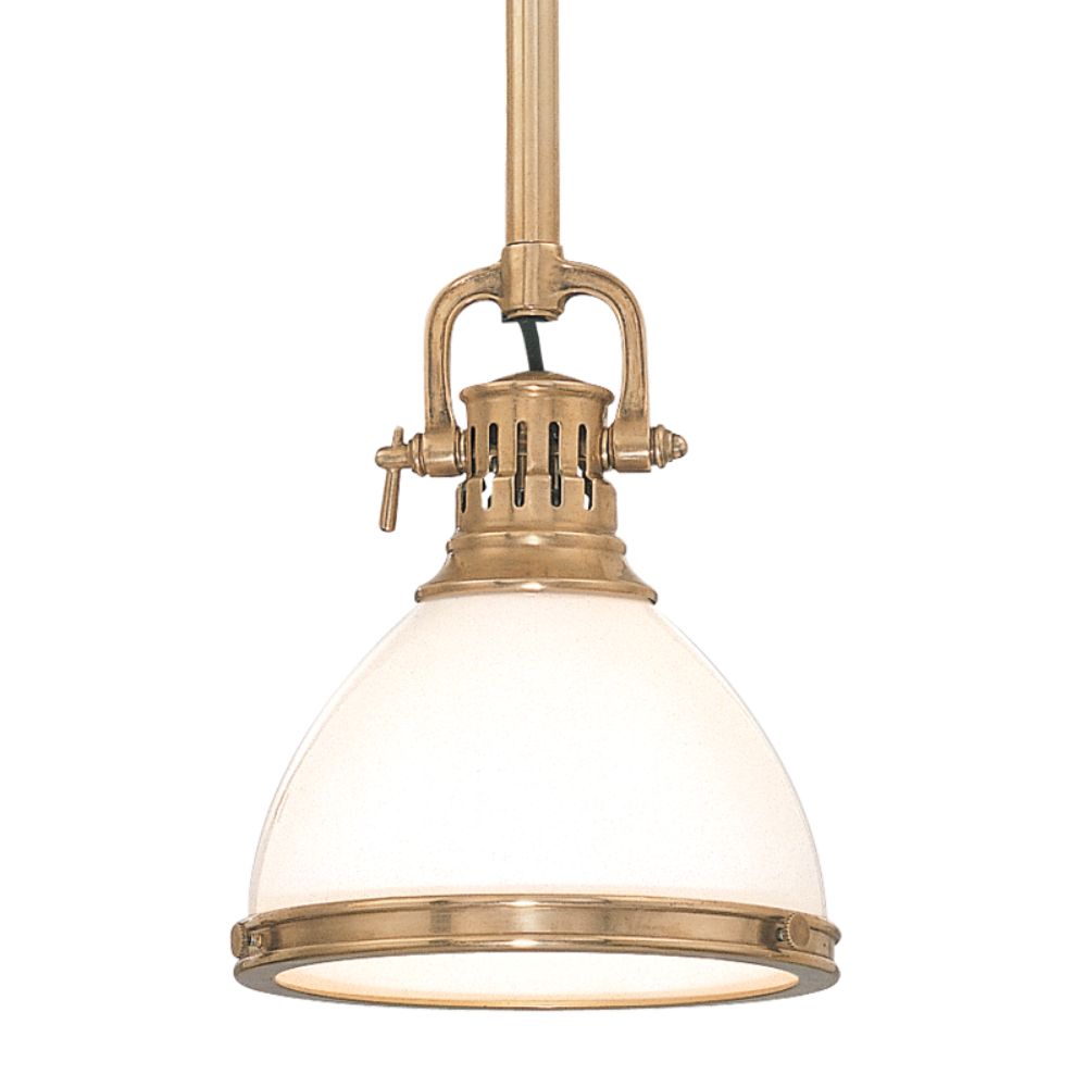 Hudson Valley Lighting 2623-AGB Randolph 1 Light Pendant in Aged Brass