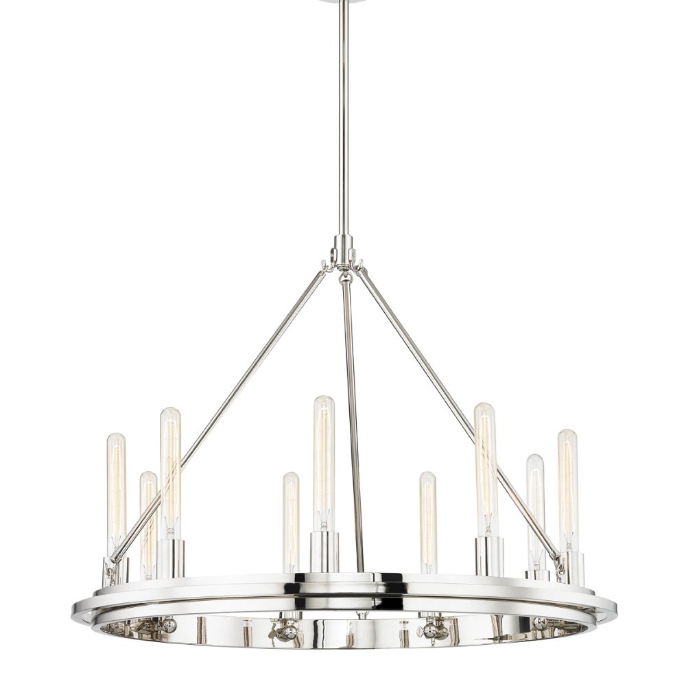 Hudson Valley 2732-PN Chambers 9 Light Pendant in Polished Nickel