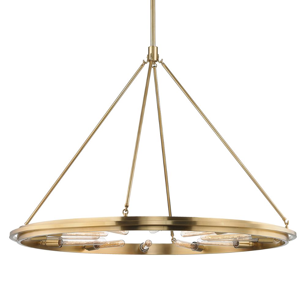 Hudson Valley 2745-AGB Chambers 12 Light Pendant in Aged Brass