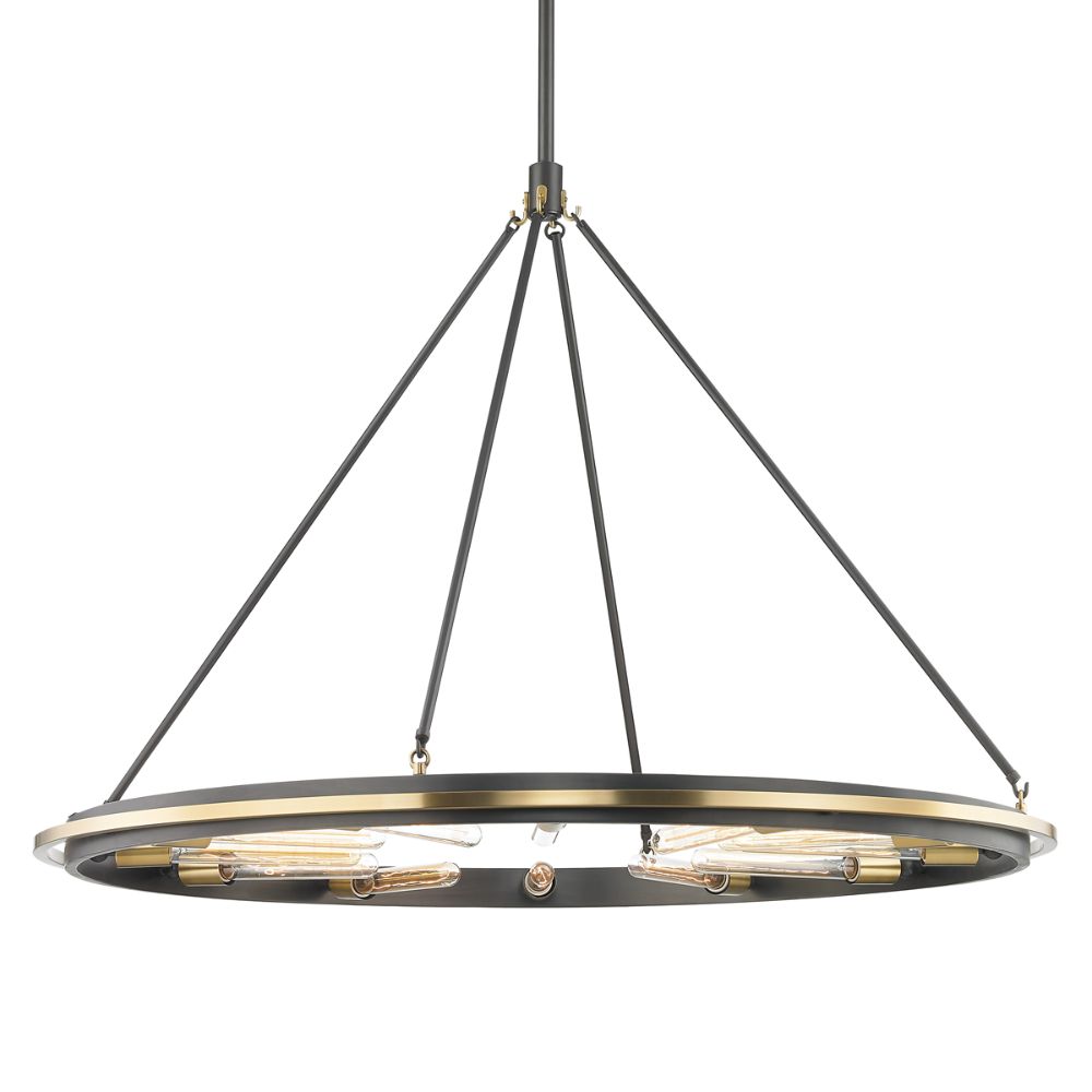 Hudson Valley 2745-AOB Chambers 12 Light Pendant in Aged Old Bronze