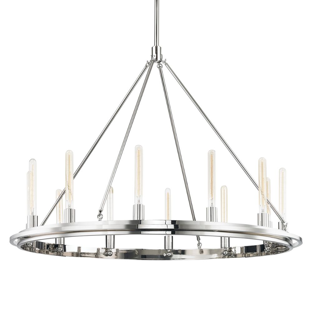 Hudson Valley 2745-PN Chambers 12 Light Pendant in Polished Nickel