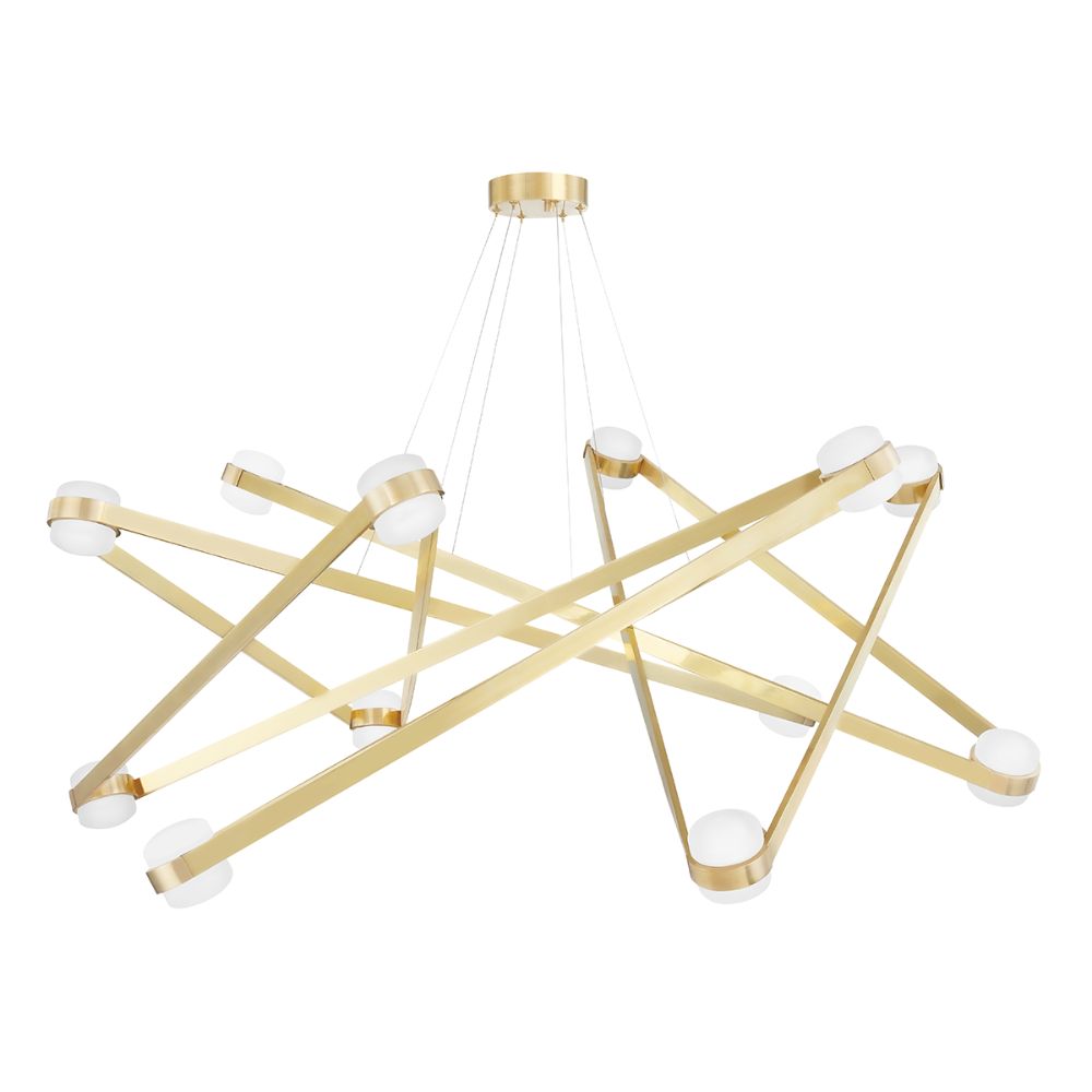 Hudson Valley 2756-AGB 12 Light Chandelier in Aged Brass