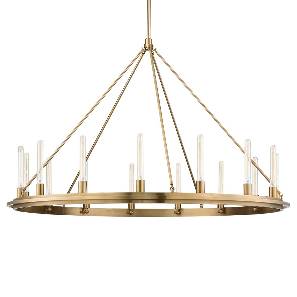 Hudson Valley 2758-AGB Chambers 15 Light Pendant in Aged Brass