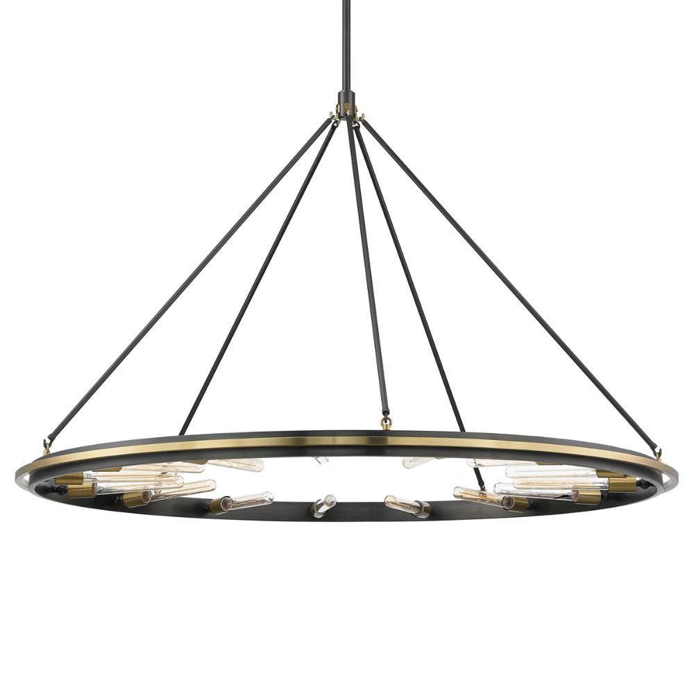 Hudson Valley 2758-AOB Chambers 15 Light Pendant in Aged Old Bronze