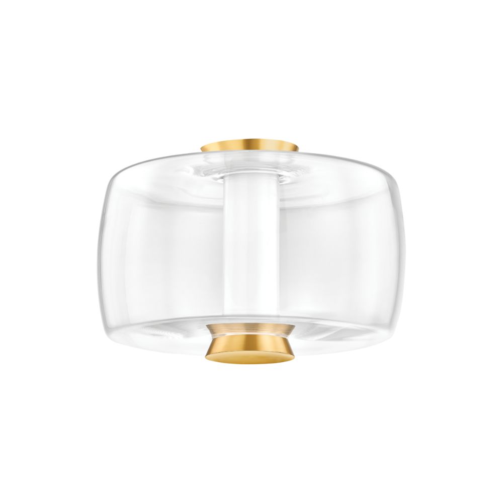 Hudson Valley Lighting 2814-AGB Beau Flush Mount in Aged Brass