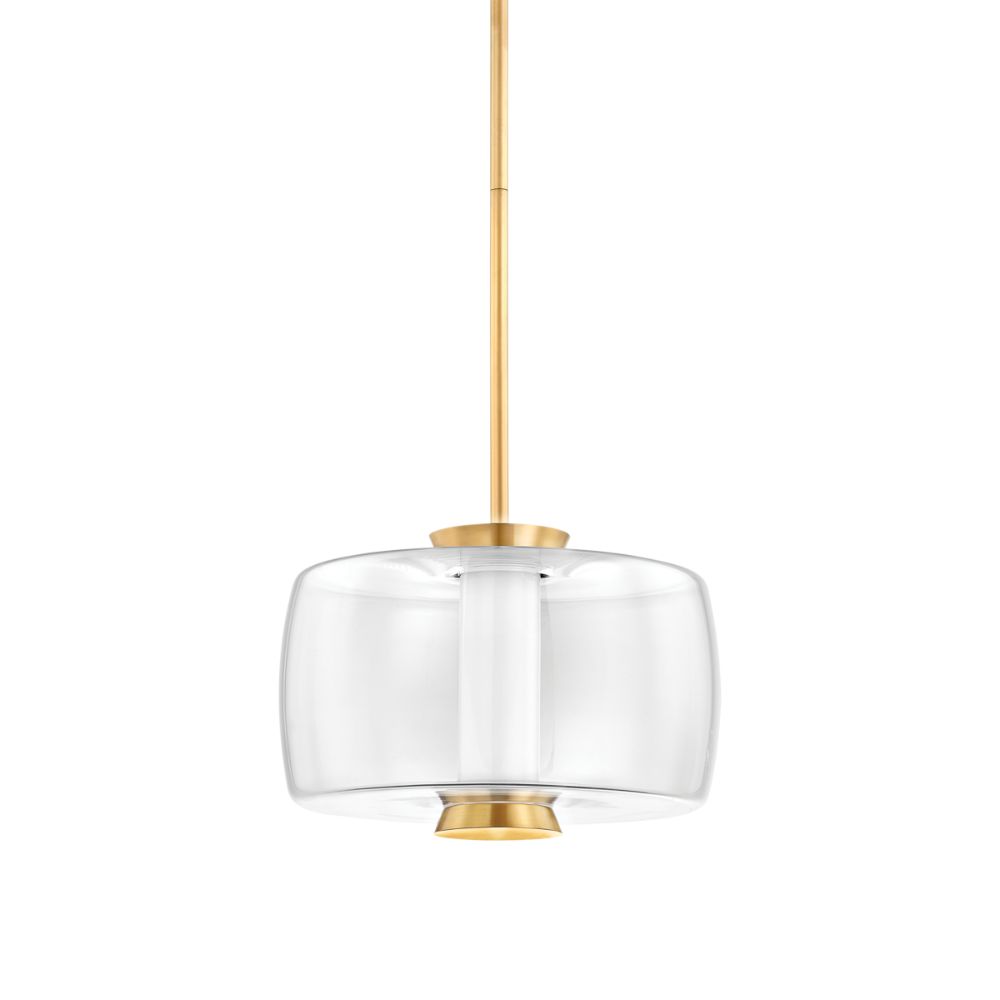 Hudson Valley Lighting 2815-AGB Beau Pendant in Aged Brass