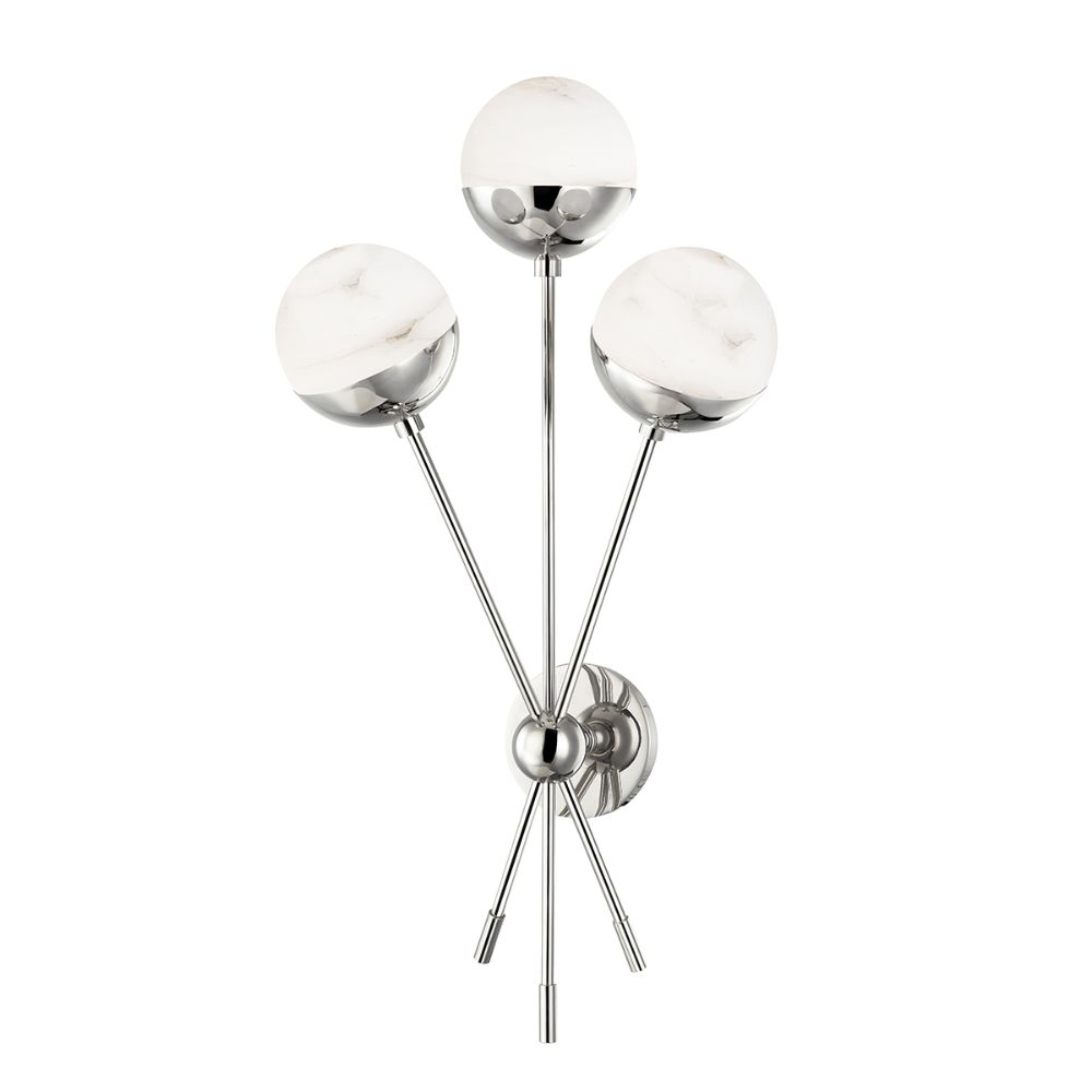 Hudson Valley 2830-PN 3 Light Wall Sconce in Polished Nickel