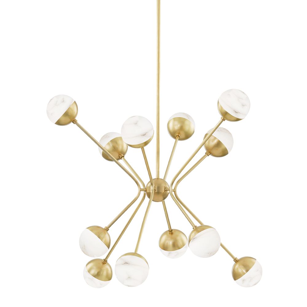 Hudson Valley 2836-AGB 12 Light Chandelier in Aged Brass