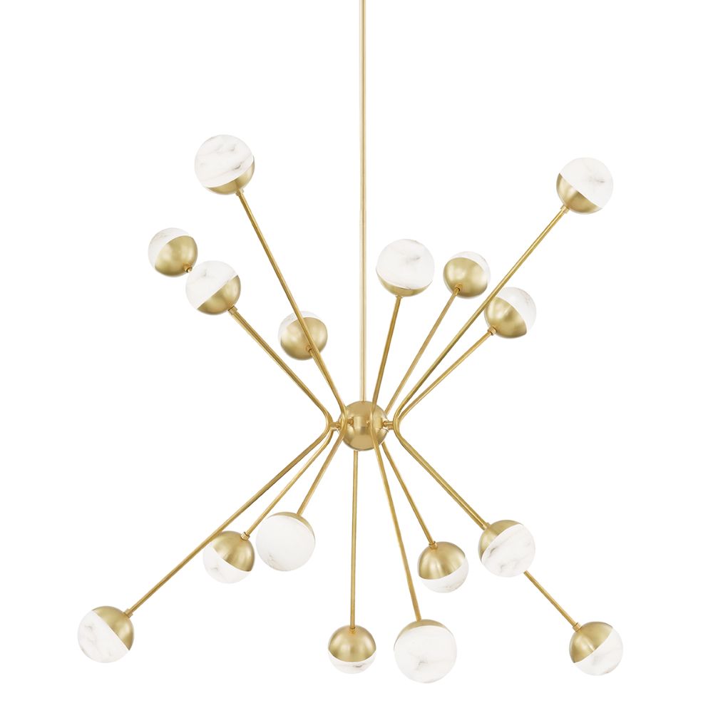 Hudson Valley 2851-AGB 16 Light Chandelier in Aged Brass