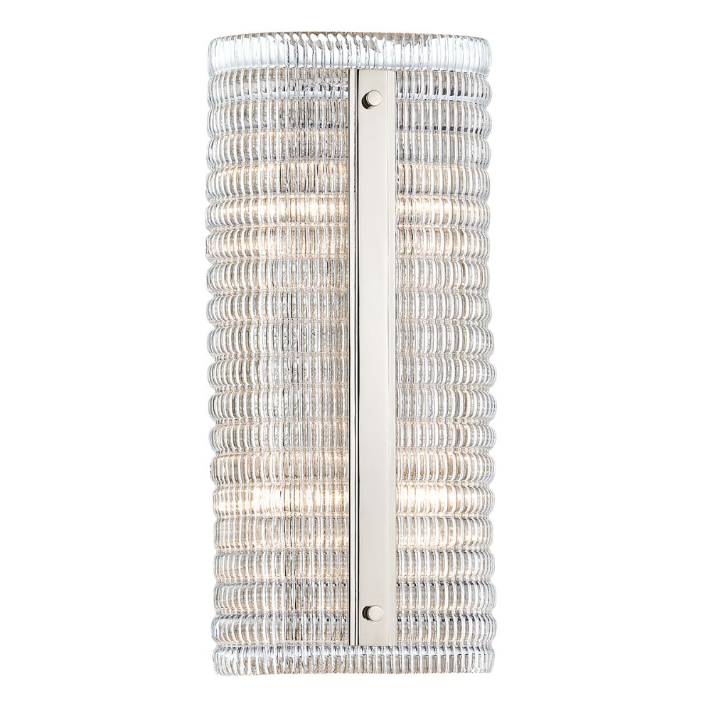 Hudson Valley 2854-PN Athens 2 Light Wall Sconce in Polished Nickel