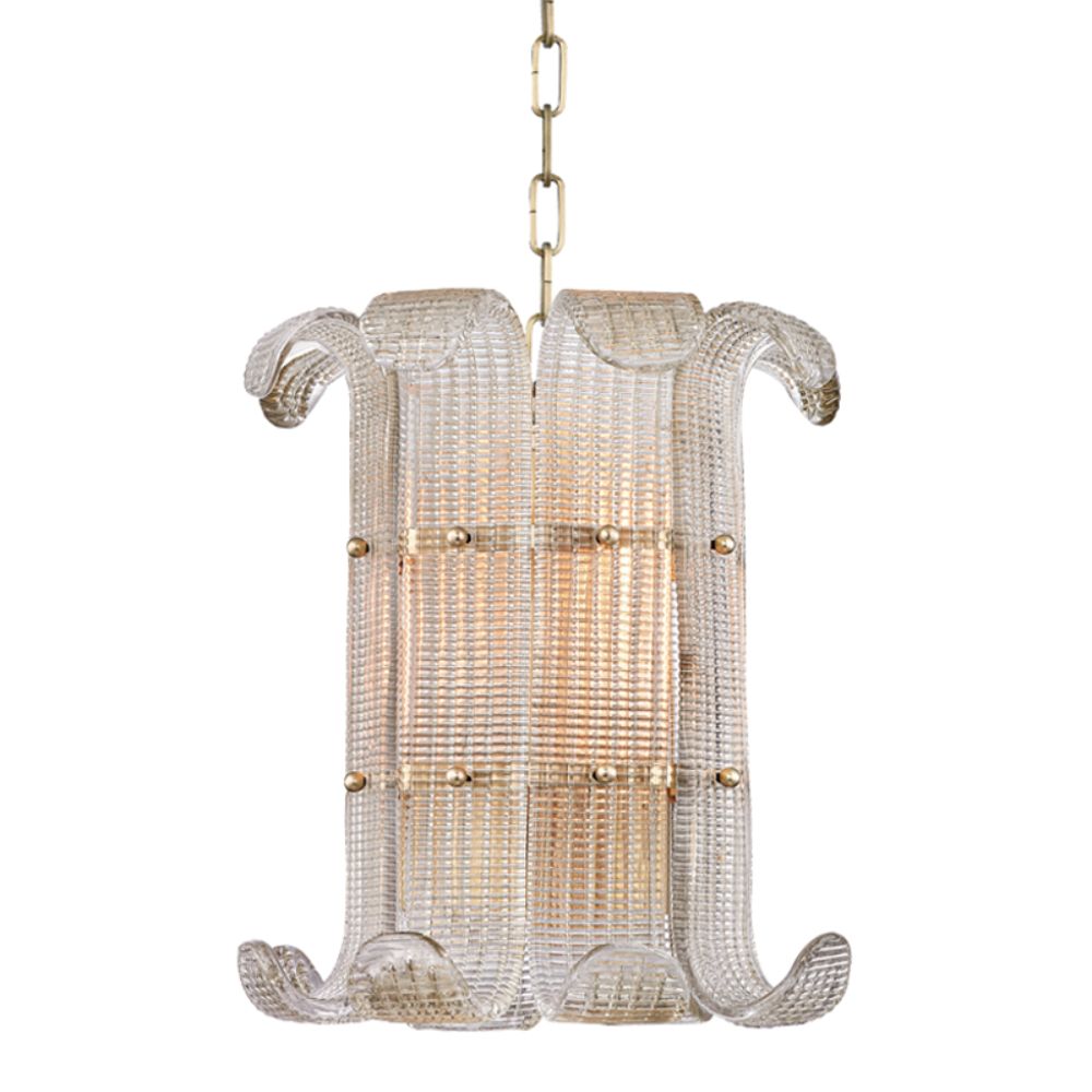 Hudson Valley 2904-AGB 4 LIGHT CHANDELIER in Aged Brass