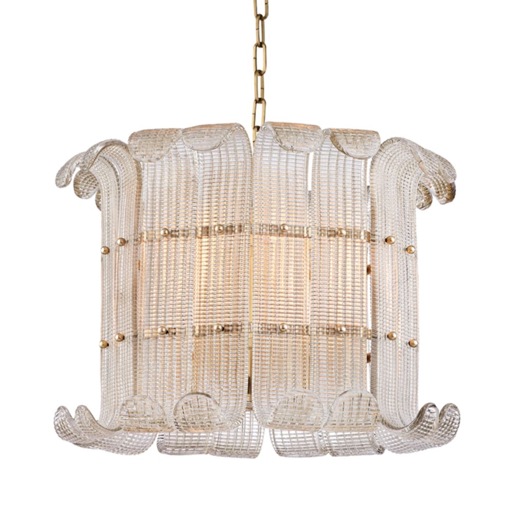 Hudson Valley 2908-AGB 8 LIGHT CHANDELIER in Aged Brass