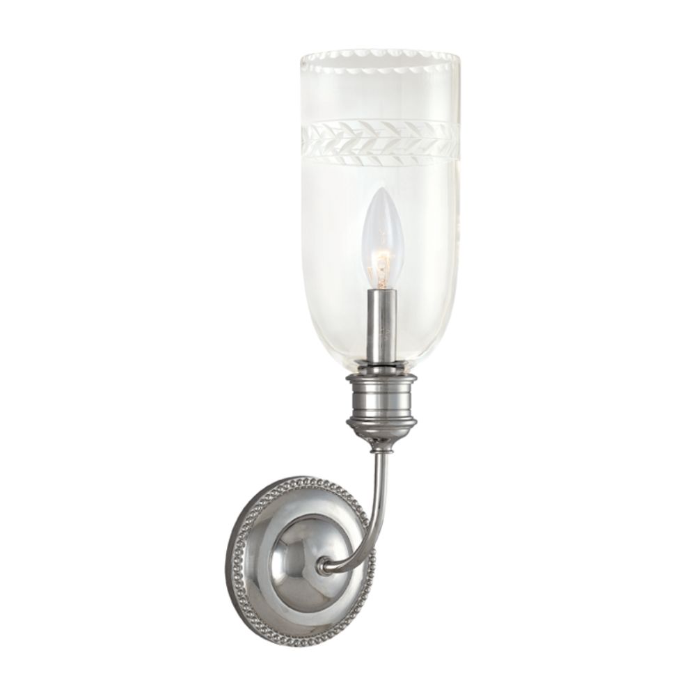 Hudson Valley Lighting 291-PN Lafayette 1 Light Wall Sconce in Polished Nickel