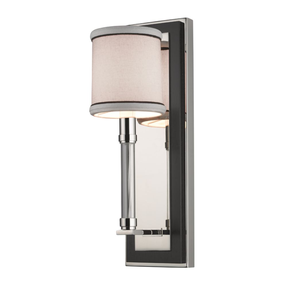 Hudson Valley Lighting 2910-PN Collins 1 Light Wall Sconce in Polished Nickel